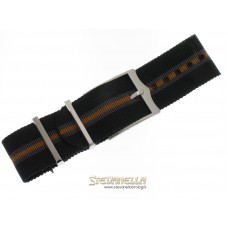 Cinturino in tessuto nero/arancio Tudor 22mm nuovo